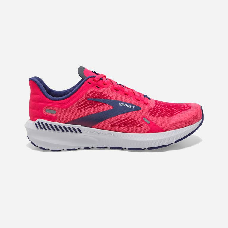 Brooks Women's Launch Gts 9 Lightweight Supportive Road Running Shoes Singapore - Pink/Fuchsia/Cobal